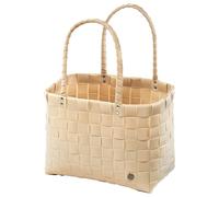 Kobolo Shopper BEZ, 36x27x50 cm, beige, handgefertigte Tasche aus PE, robust & leicht, modische Einkaufstasche, Strandtasche oder Alltagsbegleiter mit stabilem Henkel