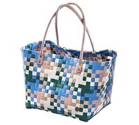Kobolo Shopper MARE, 32x25x50 cm, bunt, Tasche aus PE mit PU Henkeln, robust & leicht, modische Einkaufstasche oder Strandtasche