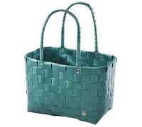 Kobolo Shopper TEAL, 40x22x50 cm, türkis, handgefertigte Tasche aus PE, robust & leicht, modische Einkaufstasche, Strandtasche oder Alltagsbegleiter mit stabilem Henkel
