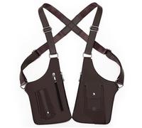 KOBONA Double Schulter Armtasche: Diebstahlschutz Versteckte Unterarm Schultertasche for Damen und Herren, Verstellbares Leder Armor Umhängetasche mit Mehreren Taschen