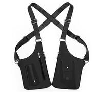 KOBONA Double Schulter Armtasche: Diebstahlschutz Versteckte Unterarm Schultertasche for Damen und Herren, Verstellbares Leder Armor Umhängetasche mit Mehreren Taschen