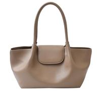 KOBONA Schicke Damen-Handtasche aus PU-Leder, geräumig, einfarbig, Unterarm-Geldbörse, großes Fassungsvermögen, ideal for Büro, Alltag, Reisen, Ausflüge (Khaki, Stil 7)