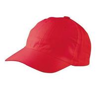 EXNER Base-Cap, Cappy, Golf-Cap, 6-Panel, für Gastronomie, Sport, Golf, Reiten, Freizeit, Arbeit, Baumwoll-Mischgewebe, Farbe rot
