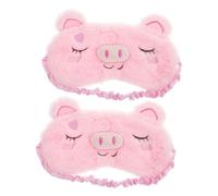 KOCKSHION Schlafmaske Kinder 2 Stück Plüsch Mit Cartoon Tiermotiv Augenmaske Zum Schlafen Für Mädchen Und Erwachsene Atmungsaktive Augenabdeckung Für Reisen Und Nickerchen