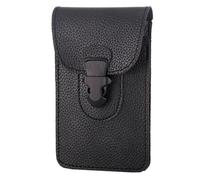 KOCKSHION Vintage Gürteltasche Herren Bauchtasche aus Pu Leder Multifunktionale Handytasche mit Großem Fach Schwarz für Camping Wandern Outdoor Freizeit
