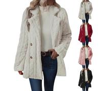 KODMNSW Fleecejacke Damen Lang Winterjacke V-Ausschnitt Teddyjacke Fleece Warm Wollmantel Fashion Teddyfleece Jacke Dufflecoat Wintermantel Softshelljacke Fleecemantel Frau Winter Mantel Weiß M