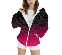 KODMNSW Hoodie Mädchen Kapuzenpullover Tie-dye Sweatjacke Sweatshirt mit Kapuzen Reißverschluss Batik Farbverlauf Kapuzenjacke Zipper Hoodie Kinder Outdoor Jacke Rosa 160