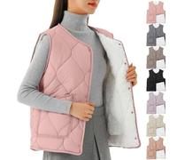 KODMNSW Steppweste Damen Leichte Fleece Weste Ärmellose Steppjacke Große Größen Winterweste Fleeceweste Outdoor Warme Damenwesten Thermoweste Übergangsjacke mit Taschen Gilets Teddyweste S-5XL