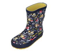 KOEL Barefoot Gummistiefel WELLIE TRACTOR V2 print blue, Größe:28 EU