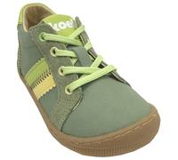 KOEL Halbhoher Leder Barfußschuh zum schnüren Dallas oder Dion Farbwahl (Dallas Olive, EU Schuhgrößensystem, Kleinkind, Numerisch, M, 25)