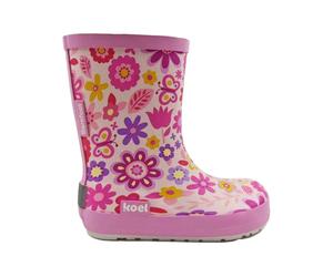 Koel - Kid's Wellie Bare Multi - Barfußschuhe, Gr. 25, rosa (FuchsiaFlowers)