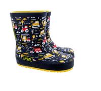 Koel - Kid's Wellie Tractor V2 - Barfußschuhe, Gr. 22, bunt (PrintBlue)
