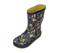 KOEL Barefoot Gummistiefel Wellie Tractor V2 Print Blue, Größe:23 EU