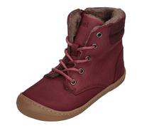 KOEL Stiefel Barfußschuhe Darius Schnürung Leder Wolle Bordo Rot, Schuhgröße:EUR 26