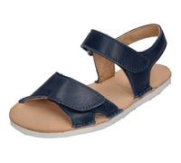 Koel4Kids Barfußschuhe, offene Barfuß Sandalen aus Leder mit Klett in Marine 24M002.101 (numeric_28)