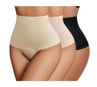KOEMCY Bauchweg Unterhose Damen Miederhose Hochtaille Shapewear Hose Figurformende Miederpants Shaping Unterwäsche Nahtlos Stark Formend Bauch Weg Hose String