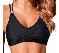 KOEMCY Bikini Oberteil Damen Push Up String Bikini Top Verstellbar Padded Knoten Twist Bademode Top Sexy Bademode Badeanzug Swimsuits（M）