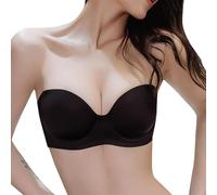 KOEMCY Damen Trägerloser Push-Up BH mit MultiwayTrägern Balconette Bügellos Unsichtbar & Wirefree Anti-Rutsch (38/85AB)