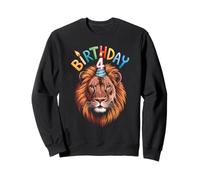 König der Löwen zum 4. Geburtstag, Dschungel, für Jungen und Mädchen Sweatshirt