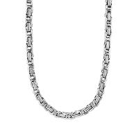 König Design 6 mm Königskette Armband Herrenkette Männer Kette Halskette Panzerkette, 30 cm Silber Edelstahl Ketten