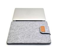 König Design Vertikale Filz Laptoptasche Tablet Sleeve 11-15 Zoll, Farbe:Hellgrau, Größe wählen:14 Zoll
