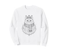 Königin Katze mit Kleeblatt Cute St. Patrick's Day Shenanigans Sweatshirt