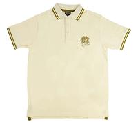 Königin Polo Shirt Classic Crest Band Logo Neu Offiziell Männer Natürlich, Wit, XL
