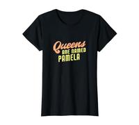 Königinnen heißen Pamela Funny Pamela Preisgünstiges Grafik-T-Shirt, Damen, Schwarz, XS