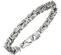 Königsarmband 925 Sterling Silber 23 cm Armband Silberarmband Karabiner