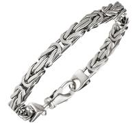 Königsarmband 925 Sterling Silber 23 cm Armband Silberarmband Karabiner