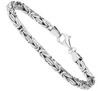 Königsarmband 925 Sterling Silber diamantiert 19 cm Armband Silberarmband