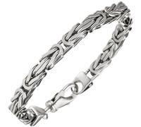 Königsarmband 925 Sterling Silber 21 cm Armband Silberarmband Karabiner