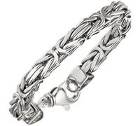 Königsarmband 925 Sterling Silber 23 cm Armband Silberarmband Karabiner