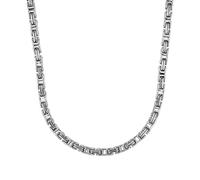 Königskette AMOR, edelstahlfarben, Halsketten, Damen, Edelstahl, L: 50 B: 5mm, Königskette, B:5mm (18493035-0) edelstahlfarben
