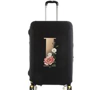 Koffer-Abdeckungen 2 Stück Reise-Koffer-Schutzhüllen, dick, elastisch, Gepäckschutz for 45,7-71,1 cm Gepäck, Reisetasche, goldfarbener Buchstabe Bedruckt FüR GepäCk(Black I,XL)