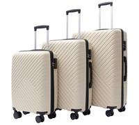 Koffer beige Kunststoff B/H/L: ca. 23x36,5x57 cm
