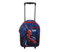 Koffer Kinder Marvel Spider-Man, Personalisiert mit Name, Trolley Jungen zum Ziehen, Handgepäck Reisekoffer