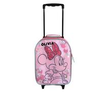 Koffer Kinder Minnie Mouse, Personalisiert mit Name, Disney Trolley Mädchen, Handgepäck Reisekoffer