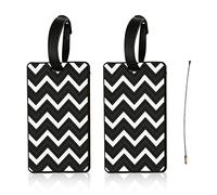 Koffer Namensschild 2er-Pack, Sichere Kofferanhänger Namensschild PVC Kofferetiketten für Koffer Handtasche Gepäck Reise (Schwarz)