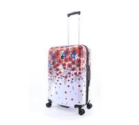 Koffer SAXOLINE "Blessing", Damen, Gr. B/H/T: 46cm x 67cm x 25cm, weiß (weiß, rot), Polyester, Koffer, mit schönem Blumen-Print (54955341-0) weiß, rot