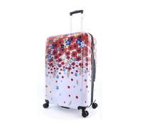 Koffer SAXOLINE "Blessing", Damen, Gr. B/H/T: 51cm x 78,5cm x 30,5cm, weiß (weiß, rot), Polyester, Koffer, mit integriertem Zahlenschloss (18509346-0) weiß, rot