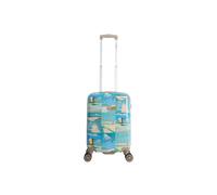 Koffer SAXOLINE "Coastal Beauty", Gr. B/H/T: 38,5cm x 55cm x 21cm, blau (türkis), mehrfarbig, Koffer, aus robustem ABS/PC-Material (95433349-0) türkis
