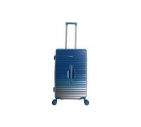Koffer SAXOLINE "Elite Trunk", Gr. B/H/T: 46cm x 77cm x 37cm, silber (blau, silberfarben), Koffer, mit einer robusten ABS/PC-Schale (77096349-0) blau, silberfarben