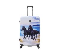 Koffer SAXOLINE "Horse", Gr. B/H/T: 51cm x 78cm x 28cm, bunt (schwarz, mehrfarbig), Polyester, Koffer, mit praktischem TSA-Zahlenschloss (73908324-0) schwarz, mehrfarbig