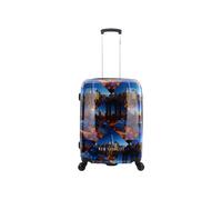 Koffer SAXOLINE "New York", Damen, Gr. B/H/T: 44cm x 67cm x 25cm, bunt, Polyester, bedruckt, Koffer, Mit vier Doppelrollen (41410655-0) bunt