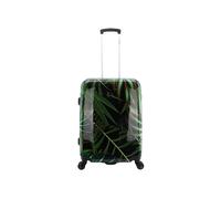 Koffer SAXOLINE "Palm Leaves", Gr. B/H/T: 44cm x 67cm x 25cm, bunt, Polyester, bedruckt, Koffer, Mit praktische Teleskop-Griff (15550001-0) bunt