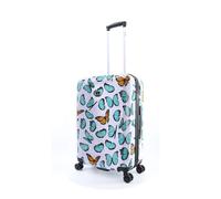 Koffer SAXOLINE "Springful", Damen, Gr. B/H/T: 46cm x 67cm x 25cm, bunt (weiß, mehrfarbig), Polyester, Koffer, mit vollintegriertem Aluminium-Trolleysystem (92851807-0) weiß, mehrfarbig
