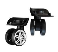 Koffer-Spinner- , 9,8 x 6 cm, Nylon-Ersatzset, 360 Grad drehbar, mit Schrauben, Trolley-Gepäck-Reparaturrad-Set für Reisekoffer, Schwarz, 2 Stück