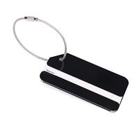 Kofferanhänger aus Metall Kofferetiketten Gepäckanhänger Visitenkartenetui Reiseaccessoires 1 Packung Schwarz Robust und praktischDurability