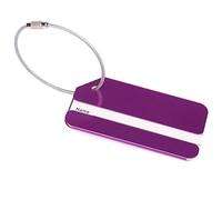 Kofferanhänger aus Metall Kofferetiketten Gepäckanhänger Visitenkartenetui Reisezubehör 1 Packung Puple Robust und praktischDurability